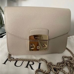 Furla Metropolis Crossbody Beige Bag